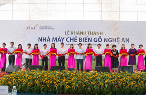 越南政府副总理王廷惠出席乂安省木材加工厂落成典礼 ảnh 1