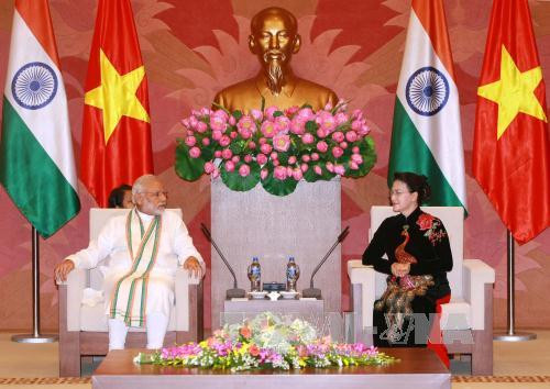 越南国会主席阮氏金银会见印度总理纳伦德拉•莫迪 ảnh 1