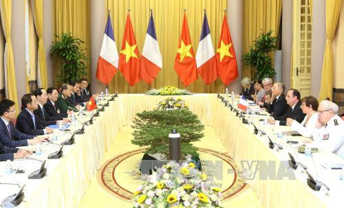 越南国家主席陈大光同法国总统弗朗索瓦·奥朗德举行会谈 ảnh 2