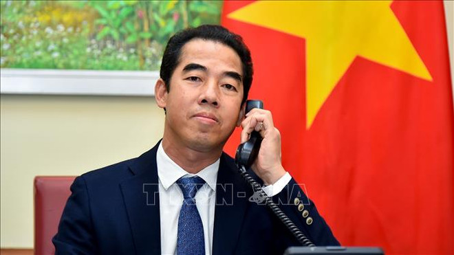 外交部副部长苏英勇与英国外交部亚洲事务国务大臣奈杰尔·亚当斯通电话 ảnh 1 外交部副部长苏英勇与英国外交部亚洲事务国务大臣奈杰尔·亚当斯通电话 ảnh 1