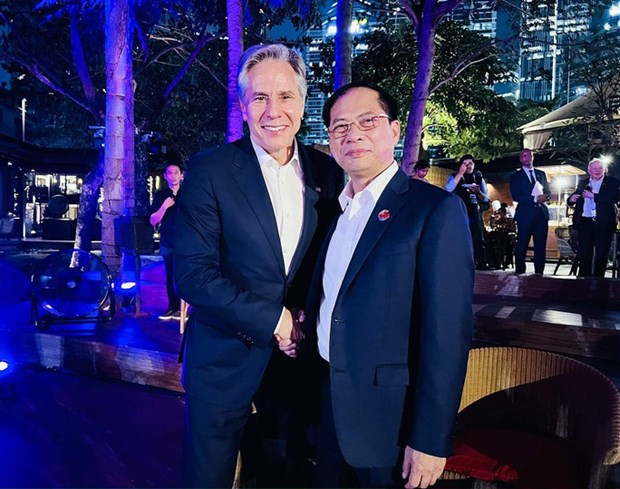 第56届东盟外长会:越南促进与美国和欧盟的合作 ảnh 1 第56届东盟外长会:越南促进与美国和欧盟的合作 ảnh 1