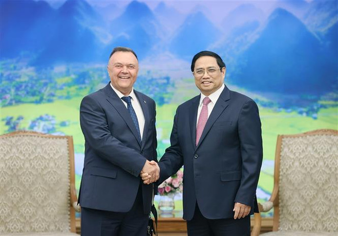 越南政府总理范明政会见国际货运代理协会联合会主席 ảnh 1 越南政府总理范明政会见国际货运代理协会联合会主席 ảnh 1