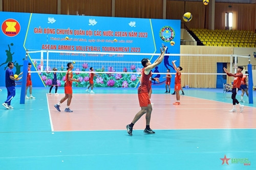 东盟各国军队男子排球比赛在越南举行 ảnh 2 东盟各国军队男子排球比赛在越南举行 ảnh 2