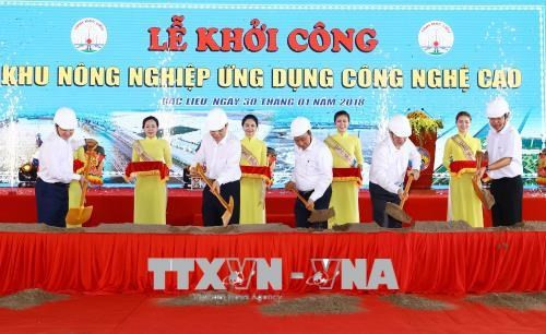 薄辽省虾类发展高科技农业区开工 ảnh 1 薄辽省虾类发展高科技农业区开工 ảnh 1