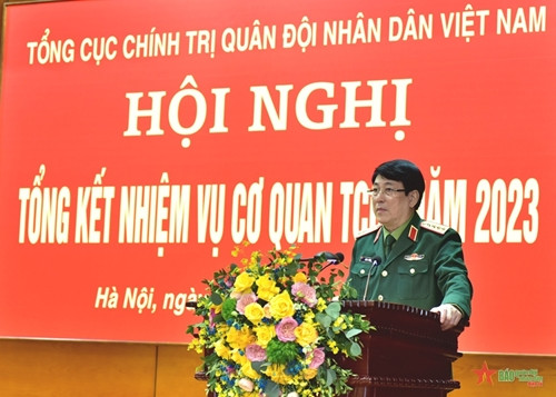 梁强大将主持召开2023年总政治局机关任务总结会议 ảnh 1