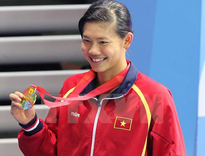 越南游泳名将阮氏映圆在第六届世界军人运动会获铜牌 ảnh 1