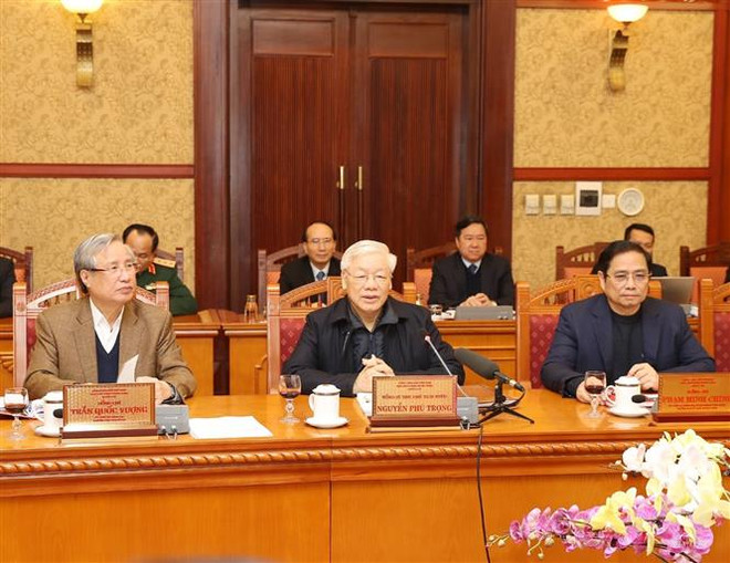 越共中央总书记、国家主席阮富仲主持中央书记处会议---全国欢庆2020年庚子春节 ảnh 1 越共中央总书记、国家主席阮富仲主持中央书记处会议---全国欢庆2020年庚子春节 ảnh 1