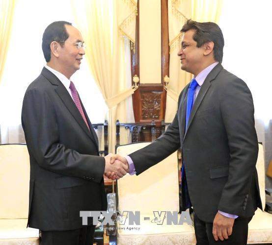 越南国家主席陈大光会见印度塔塔集团越南公司总经理森古普塔 ảnh 1 越南国家主席陈大光会见印度塔塔集团越南公司总经理森古普塔 ảnh 1