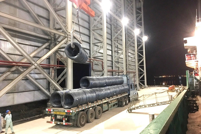 榕桔和发钢铁厂向日本出口首批优质轧钢 ảnh 1