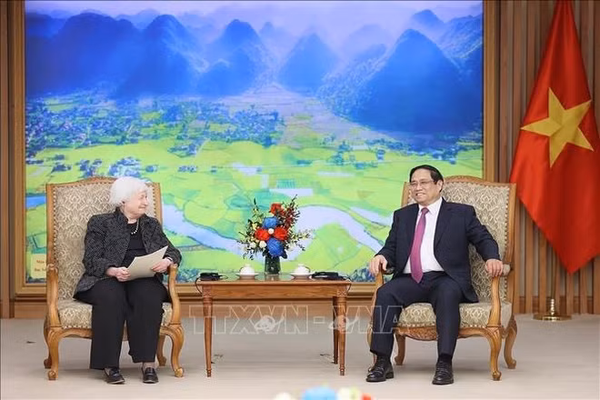 政府总理范明政会见美国财政部部长珍妮特·耶伦 ảnh 2