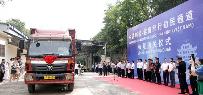 越南那型口岸与中国叫隘口岸恢复通关 ảnh 1