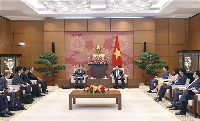越南国会主席王廷惠会见日本内阁特别顾问兼国际协力银行执行董事前田匡史 ảnh 2 越南国会主席王廷惠会见日本内阁特别顾问兼国际协力银行执行董事前田匡史 ảnh 2