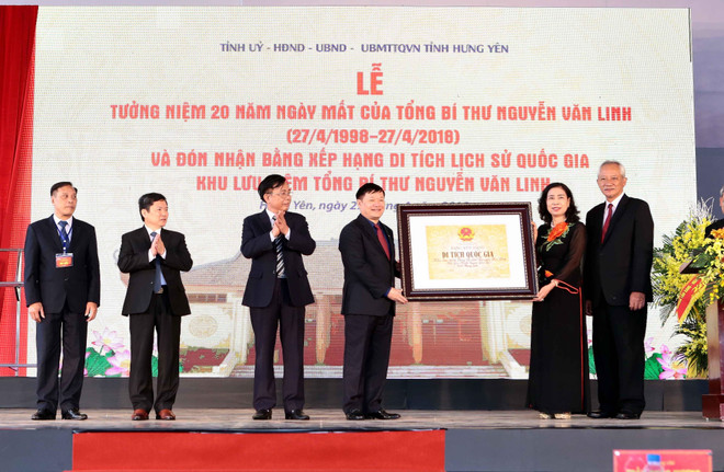 阮文灵总书记纪念堂荣获国家级历史遗迹证书 ảnh 2