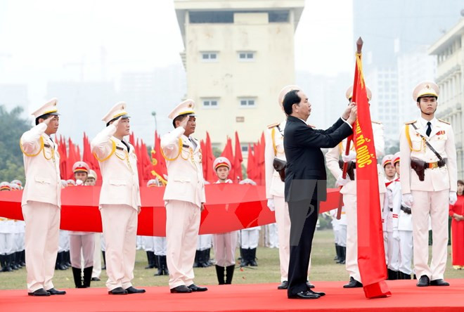 国家主席陈大光出席第一特种警察营成立20周年纪念典礼 ảnh 1 国家主席陈大光出席第一特种警察营成立20周年纪念典礼 ảnh 1