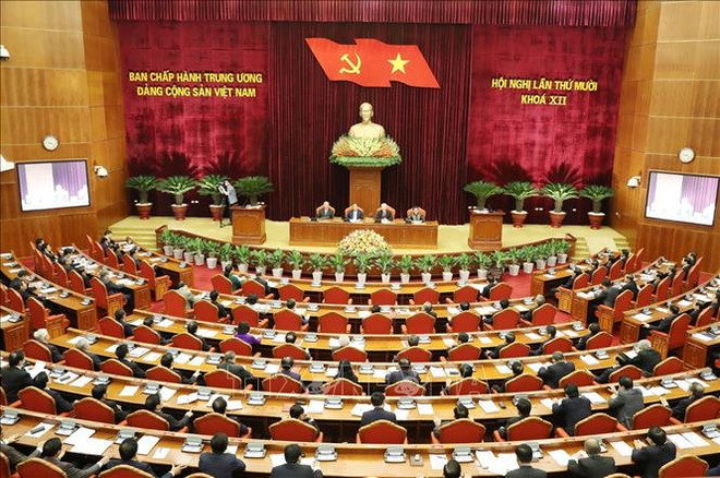 越共十二届九中全会闭幕会新闻公报 ảnh 1 越共十二届九中全会闭幕会新闻公报 ảnh 1
