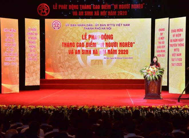 河内启动2020年“致力于救助穷人”和社会保障高峰月计划 ảnh 1