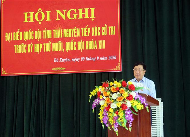 政府副总理兼外长范平明在太原省开展选民接待活动 ảnh 2 政府副总理兼外长范平明在太原省开展选民接待活动 ảnh 2