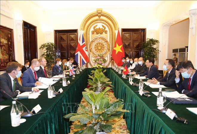 越南政府副总理兼外长范平明同英国外交发展大臣举行会谈 ảnh 1