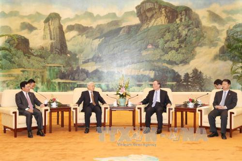 阮富仲总书记会见中共中央政治局常委、中央纪委书记王岐山 ảnh 1