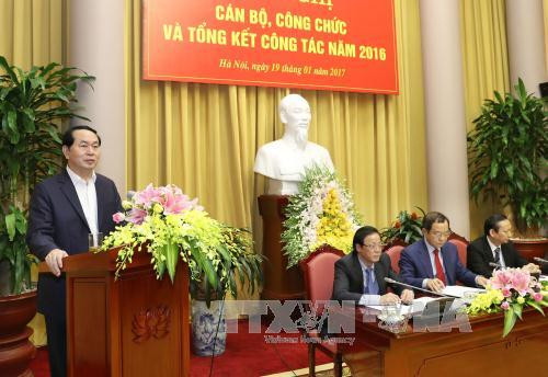 陈大光主席：进一步提高国家主席办公厅参谋工作质量 ảnh 1