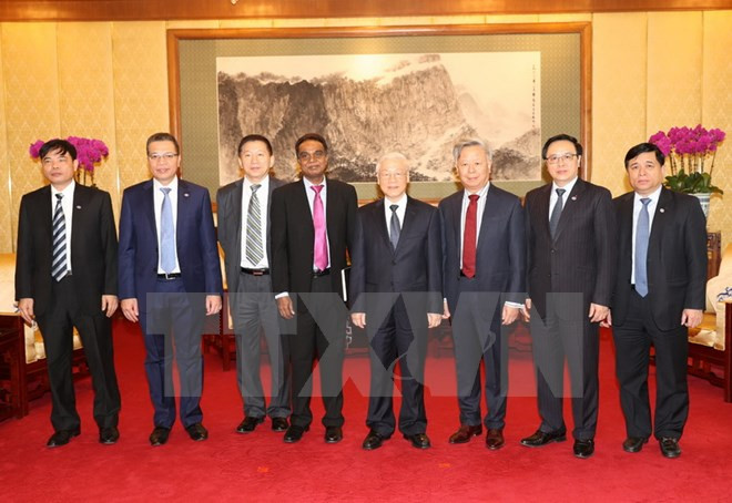 阮富仲总书记会见中国若干集团领导 ảnh 1 阮富仲总书记会见中国若干集团领导 ảnh 1