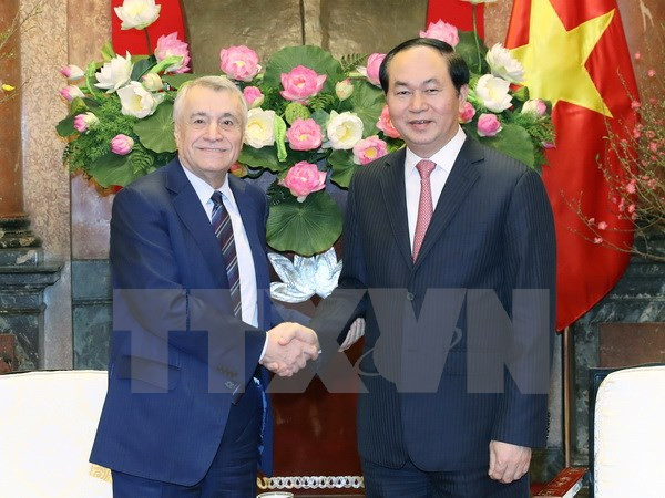 越南国家主席陈大光会见阿塞拜疆工业能源部部长 ảnh 1 越南国家主席陈大光会见阿塞拜疆工业能源部部长 ảnh 1