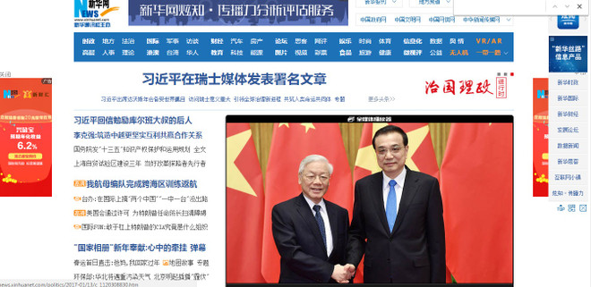 中国媒体密集报道越共中央总书记阮富仲访华 ảnh 2