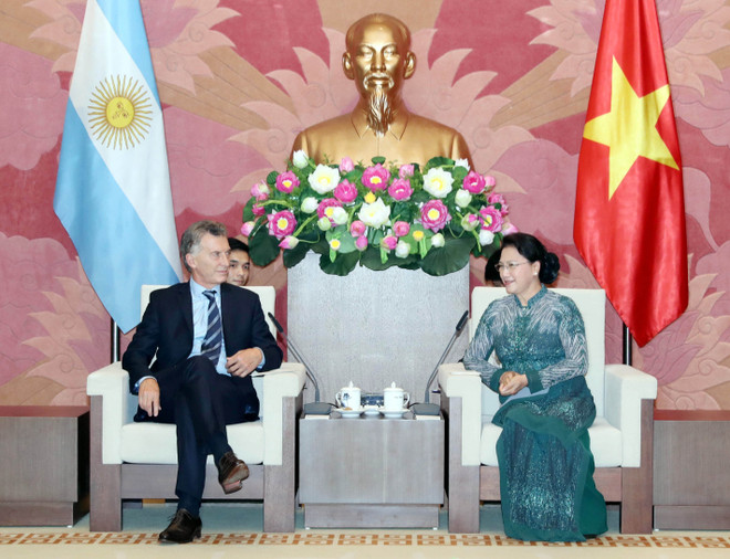 越南国会主席阮氏金银会见阿根廷总统马克里 ảnh 1 越南国会主席阮氏金银会见阿根廷总统马克里 ảnh 1