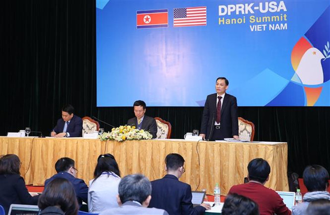 美朝领导人第二次会晤筹备工作媒体吹风会在河内举行 ảnh 1 美朝领导人第二次会晤筹备工作媒体吹风会在河内举行 ảnh 1