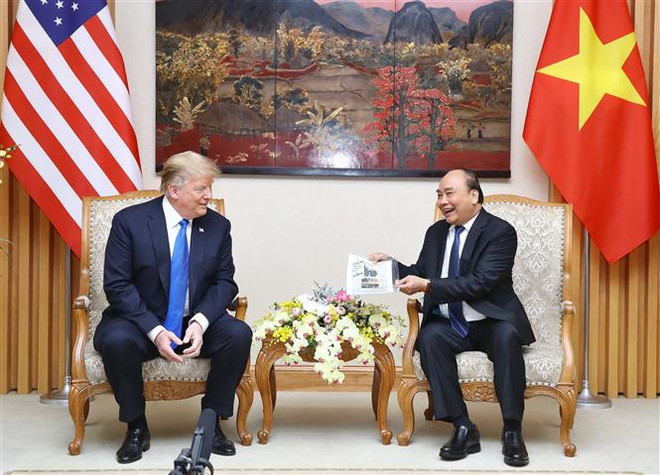 越南政府总理阮春福会见美国总统特朗普 ảnh 1 越南政府总理阮春福会见美国总统特朗普 ảnh 1