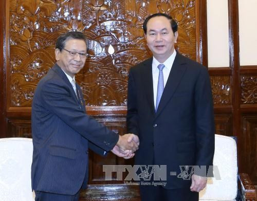 国家主席陈大光会见日本驻越大使大岛浩 ảnh 1 国家主席陈大光会见日本驻越大使大岛浩 ảnh 1