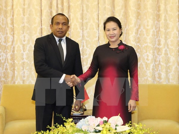 越南国会主席阮氏金银会见东帝汶国民议会议长 ảnh 1 越南国会主席阮氏金银会见东帝汶国民议会议长 ảnh 1
