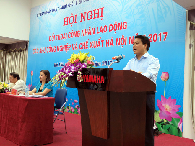 河内市政府领导与各工业区工人直接对话 ảnh 1 河内市政府领导与各工业区工人直接对话 ảnh 1