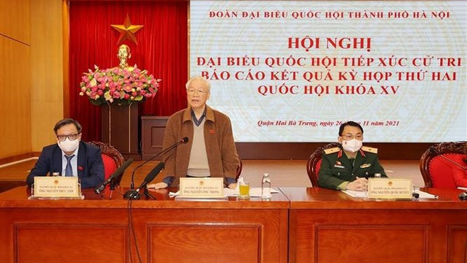 越共中央总书记阮富仲在河内开展接待选民活动 ảnh 2 越共中央总书记阮富仲在河内开展接待选民活动 ảnh 2