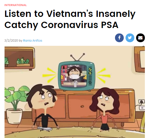 越南洗手歌《吃醋-预防新冠版》登上美国音乐杂志《公告牌》 ảnh 1 越南洗手歌《吃醋-预防新冠版》登上美国音乐杂志《公告牌》 ảnh 1