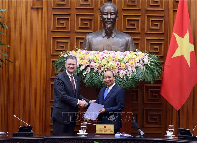 越南政府总理阮春福会见美国-东盟商务理事会企业代表团 ảnh 1 越南政府总理阮春福会见美国-东盟商务理事会企业代表团 ảnh 1