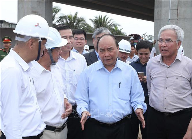 阮春福亲自对忠良—美顺高速公路施工进度进行检查 ảnh 1