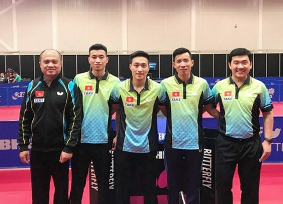 越南乒乓球队获得世乒赛团体赛第二层级的入场券 ảnh 1