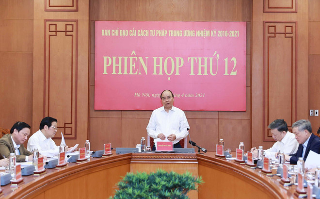 国家主席阮春福主持召开中央司法改委第十二次会议 ảnh 1