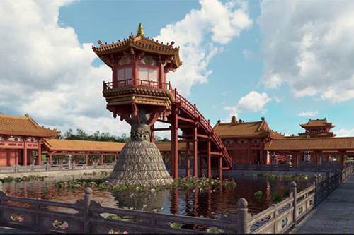 通过3D虚拟技术还原金碧辉煌的李朝宫廷建筑 ảnh 1 通过3D虚拟技术还原金碧辉煌的李朝宫廷建筑 ảnh 1