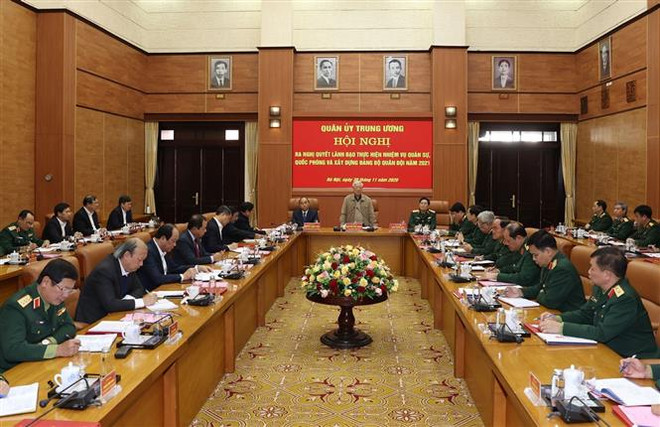 阮富仲：军队党委继续发扬团结精神 切实做到廉洁自律 为其他部门当标杆 ảnh 2