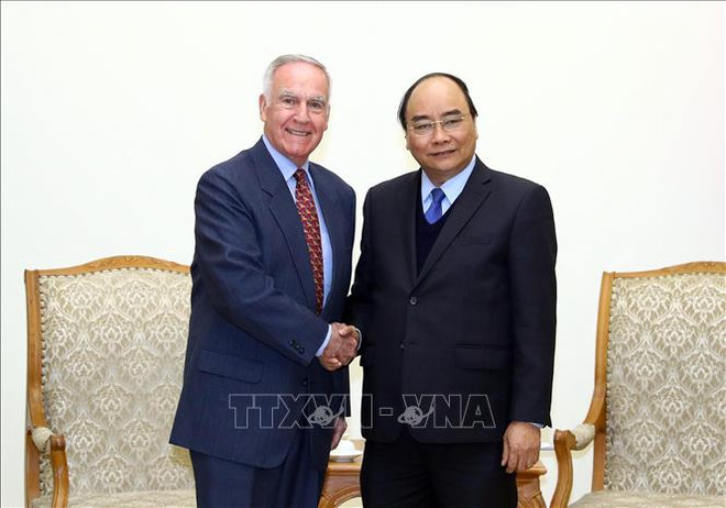 越南政府总理阮春福会见美国前驻越大使 ảnh 1 越南政府总理阮春福会见美国前驻越大使 ảnh 1