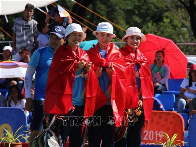 第30届东南亚运动会:越南射箭运动员摘下首枚金牌 ảnh 1 第30届东南亚运动会:越南射箭运动员摘下首枚金牌 ảnh 1