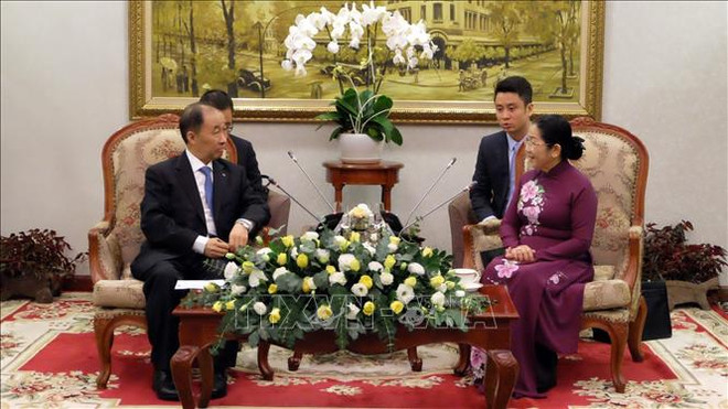 胡志明市市委副书记武氏蓉会见中共中央组织部秘书长臧安民 ảnh 1