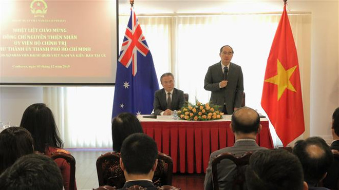 胡志明市市委书记阮善仁访问澳大利亚 ảnh 2 胡志明市市委书记阮善仁访问澳大利亚 ảnh 2
