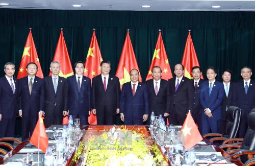 越南政府总理阮春福会见中共中央总书记、国家主席习近平 ảnh 2