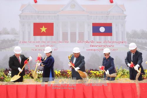 越老建交55周年:由越南援建的老挝国会大厦项目破土动工 ảnh 1 越老建交55周年:由越南援建的老挝国会大厦项目破土动工 ảnh 1