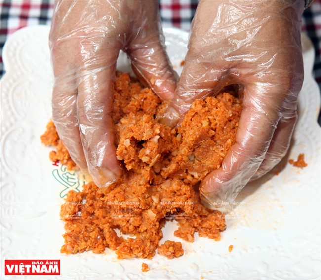 越南美食：清化烤虾卷 ảnh 2