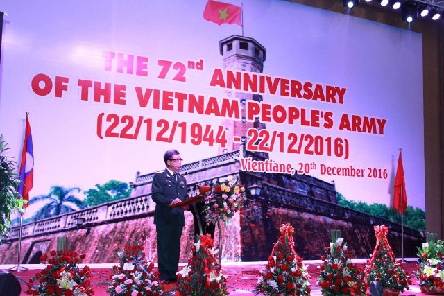 越南人民军建军72周年纪念仪式在老挝举行 ảnh 1 越南人民军建军72周年纪念仪式在老挝举行 ảnh 1
