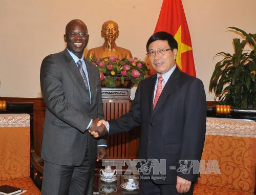 越南政府副总理兼外交部长范平明会见世行驻越南首席代表 ảnh 1 越南政府副总理兼外交部长范平明会见世行驻越南首席代表 ảnh 1